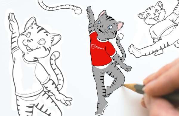 Character-Design-Example-Cat-by-Promo-Bears Custom Mascot Costumes for Promo Bears are designed by professional mascot costume designers